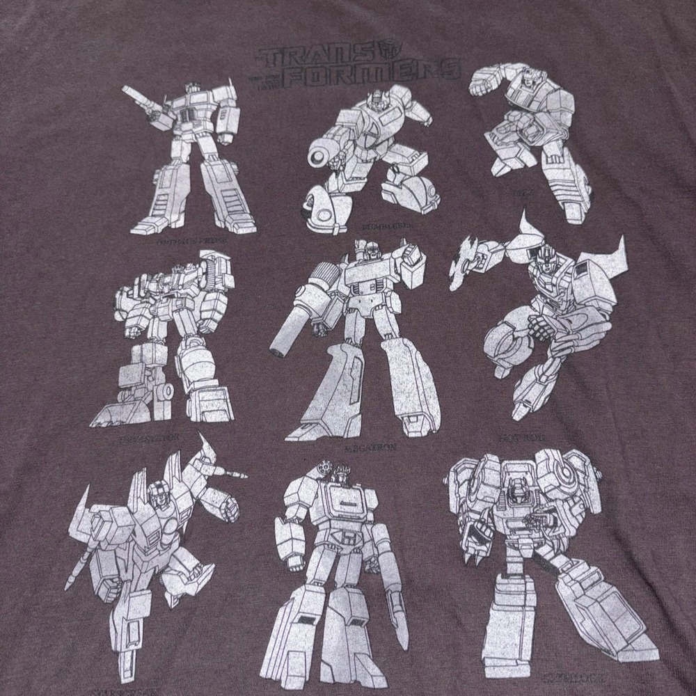 Graphic‎ Transformers Hasbro Mens 2XL Charcoal Zuni Sportswear